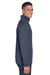 Devon & Jones DG798 Mens Newbury Fleece 1/4 Zip Sweatshirt Navy Blue Side