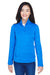 Devon & Jones DG798W Womens Newbury Fleece 1/4 Zip Sweatshirt French Blue Front