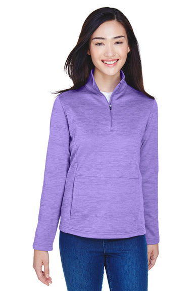 Devon & Jones DG798W Womens Newbury Fleece 1/4 Zip Sweatshirt Purple Front