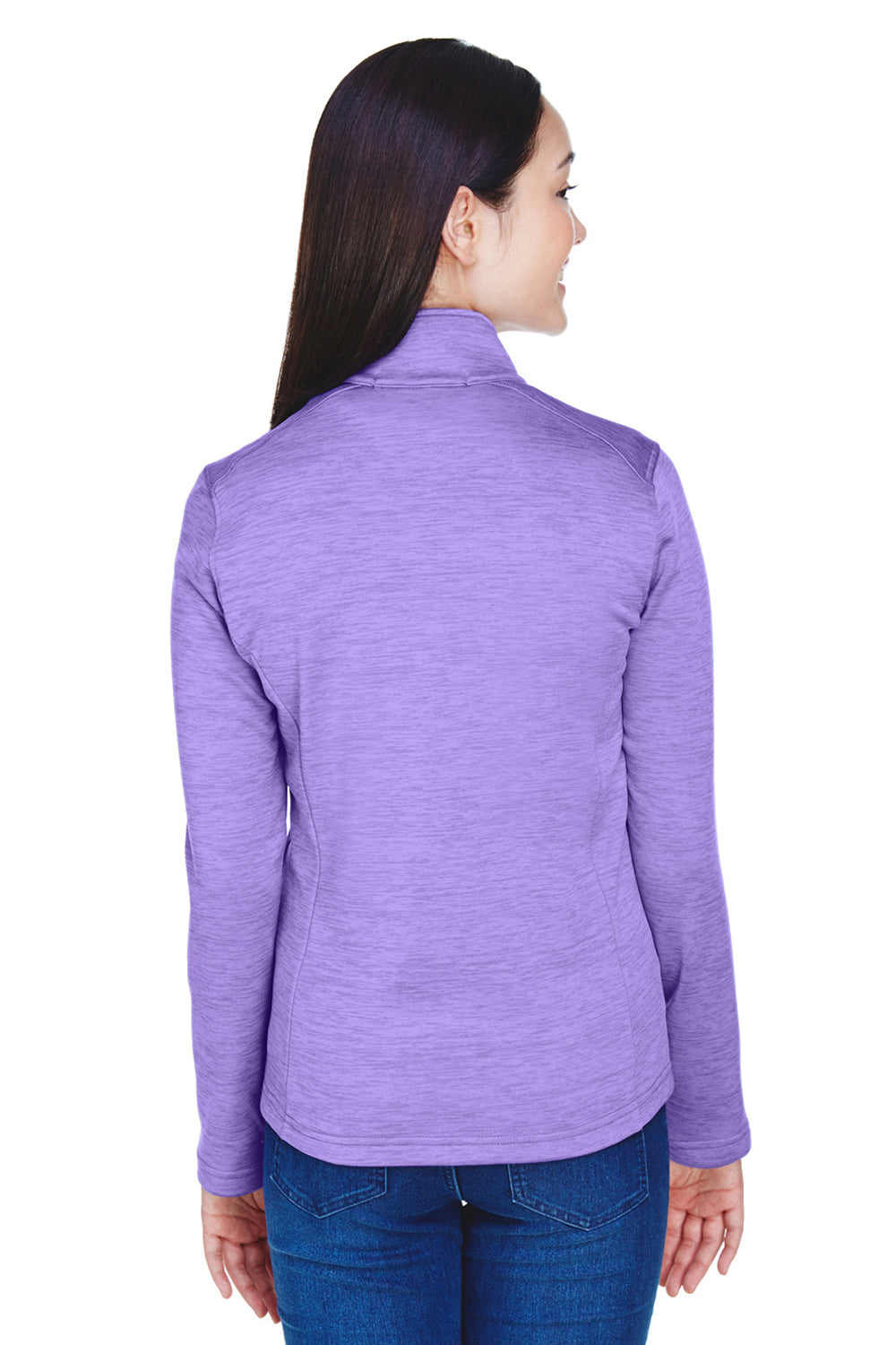 Devon & Jones DG798W Womens Newbury Fleece 1/4 Zip Sweatshirt Purple Back