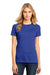 District DM104L Womens Perfect Weight Short Sleeve Crewneck T-Shirt Royal Blue Front