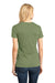 District DM104L Womens Perfect Weight Short Sleeve Crewneck T-Shirt Fatigue Green Back