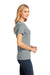 District DM104L Womens Perfect Weight Short Sleeve Crewneck T-Shirt Heather Steel Grey Side