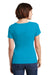 District DM106L Womens Perfect Weight Short Sleeve Scoop Neck T-Shirt Turquoise Blue Back