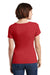 District DM106L Womens Perfect Weight Short Sleeve Scoop Neck T-Shirt Red Back