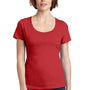 District Womens Perfect Weight Short Sleeve Scoop Neck T-Shirt - Classic Red - Closeout