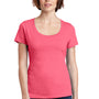 District Womens Perfect Weight Short Sleeve Scoop Neck T-Shirt - Coral - Closeout