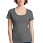 District Womens Perfect Weight Short Sleeve Scoop Neck T-Shirt - Heather Nickel Grey - Closeout