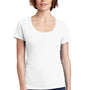 District Womens Perfect Weight Short Sleeve Scoop Neck T-Shirt - Bright White - Closeout