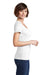 District DM106L Womens Perfect Weight Short Sleeve Scoop Neck T-Shirt White Side