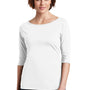 District Womens Perfect Weight 3/4 Sleeve T-Shirt - Bright White - Closeout
