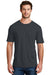 District DM108 Mens Perfect Blend Short Sleeve Crewneck T-Shirt Charcoal Grey Front