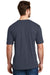 District DM108 Mens Perfect Blend Short Sleeve Crewneck T-Shirt Heather Navy Blue Back