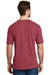 District DM108 Mens Perfect Blend Short Sleeve Crewneck T-Shirt Heather Red Back