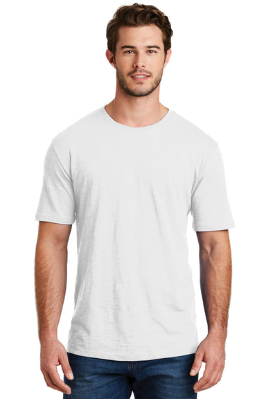 District DM108 Mens Perfect Blend Short Sleeve Crewneck T-Shirt White Front