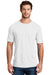 District DM108 Mens Perfect Blend Short Sleeve Crewneck T-Shirt White Front