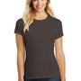 District Womens Perfect Blend Short Sleeve Crewneck T-Shirt - Heather Brown - Closeout
