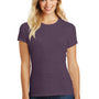 District Womens Perfect Blend Short Sleeve Crewneck T-Shirt - Heather Eggplant Purple