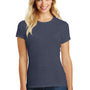 District Womens Perfect Blend Short Sleeve Crewneck T-Shirt - Heather Navy Blue