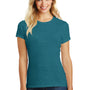 District Womens Perfect Blend Short Sleeve Crewneck T-Shirt - Heather Teal Green