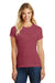 District DM108L Womens Perfect Blend Short Sleeve Crewneck T-Shirt Heather Red Front