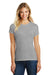 District DM108L Womens Perfect Blend Short Sleeve Crewneck T-Shirt Heather Light Grey Front