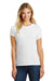 District DM108L Womens Perfect Blend Short Sleeve Crewneck T-Shirt White Front