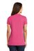 District DM1170L Womens Perfect Weight Short Sleeve V-Neck T-Shirt Fuchsia Pink Back
