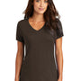 District Womens Perfect Weight Short Sleeve V-Neck T-Shirt - Espresso Brown