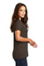 District DM1170L Womens Perfect Weight Short Sleeve V-Neck T-Shirt Espresso Brown Side