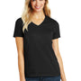 District Womens Perfect Blend Short Sleeve V-Neck T-Shirt - Black