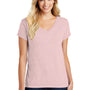 District Womens Perfect Blend Short Sleeve V-Neck T-Shirt - Heather Lavender