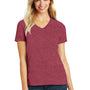 District Womens Perfect Blend Short Sleeve V-Neck T-Shirt - Heather Red