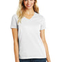 District Womens Perfect Blend Short Sleeve V-Neck T-Shirt - White