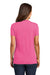 District DM130L Womens Perfect Tri Short Sleeve Crewneck T-Shirt Fuchsia Pink Frost Back
