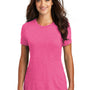District Womens Perfect Tri Short Sleeve Crewneck T-Shirt - Fuchsia Pink Frost