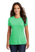 District DM130L Womens Perfect Tri Short Sleeve Crewneck T-Shirt Green Frost Front