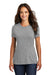District DM130L Womens Perfect Tri Short Sleeve Crewneck T-Shirt Grey Frost Front