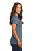 District DM130L Womens Perfect Tri Short Sleeve Crewneck T-Shirt Navy Blue Frost Side