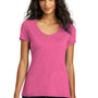 District Womens Perfect Tri Short Sleeve V-Neck T-Shirt - Fuchsia Pink Frost