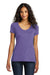 District DM1350L Womens Perfect Tri Short Sleeve V-Neck T-Shirt Purple Frost Front