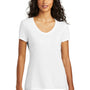District Womens Perfect Tri Short Sleeve V-Neck T-Shirt - White