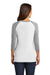 District DM136L Womens Perfect Tri 3/4 Sleeve Crewneck T-Shirt White/Grey Frost Back