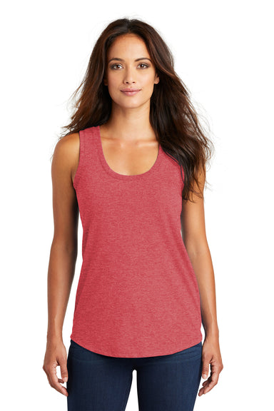 District DM138L Womens Perfect Tri Tank Top Red Frost Front