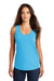 District DM138L Womens Perfect Tri Tank Top Turquoise Blue Frost Front