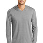 District Mens Perfect Tri Long Sleeve Hooded T-Shirt Hoodie - Grey Frost