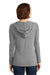 District DM139L Womens Perfect Tri Long Sleeve Hooded T-Shirt Hoodie Grey Frost Back