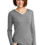 District Womens Perfect Tri Long Sleeve Hooded T-Shirt Hoodie - Grey Frost