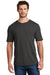 District DM3000 Mens Super Slub Short Sleeve Crewneck T-Shirt Charcoal Grey Front