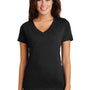 District Womens Super Slub Short Sleeve V-Neck T-Shirt - Black - Closeout